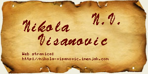 Nikola Višanović vizit kartica